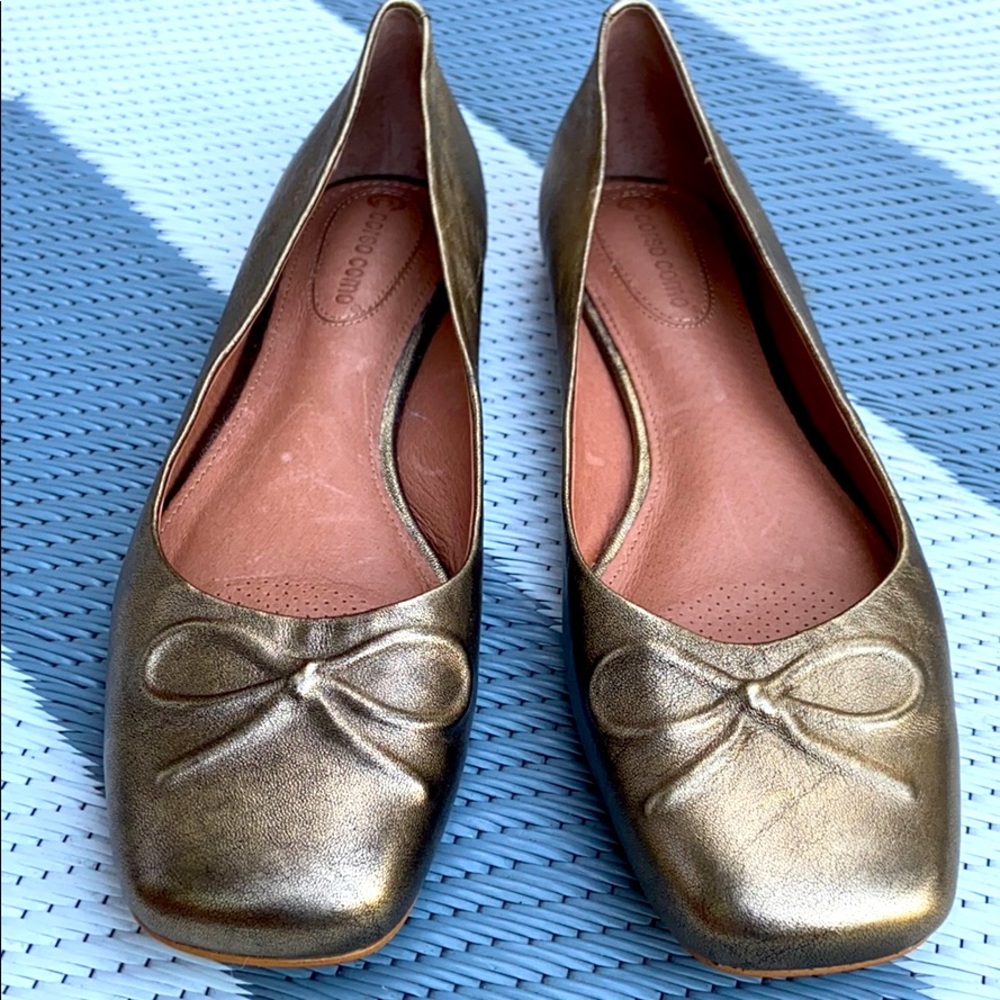 Leather flats.